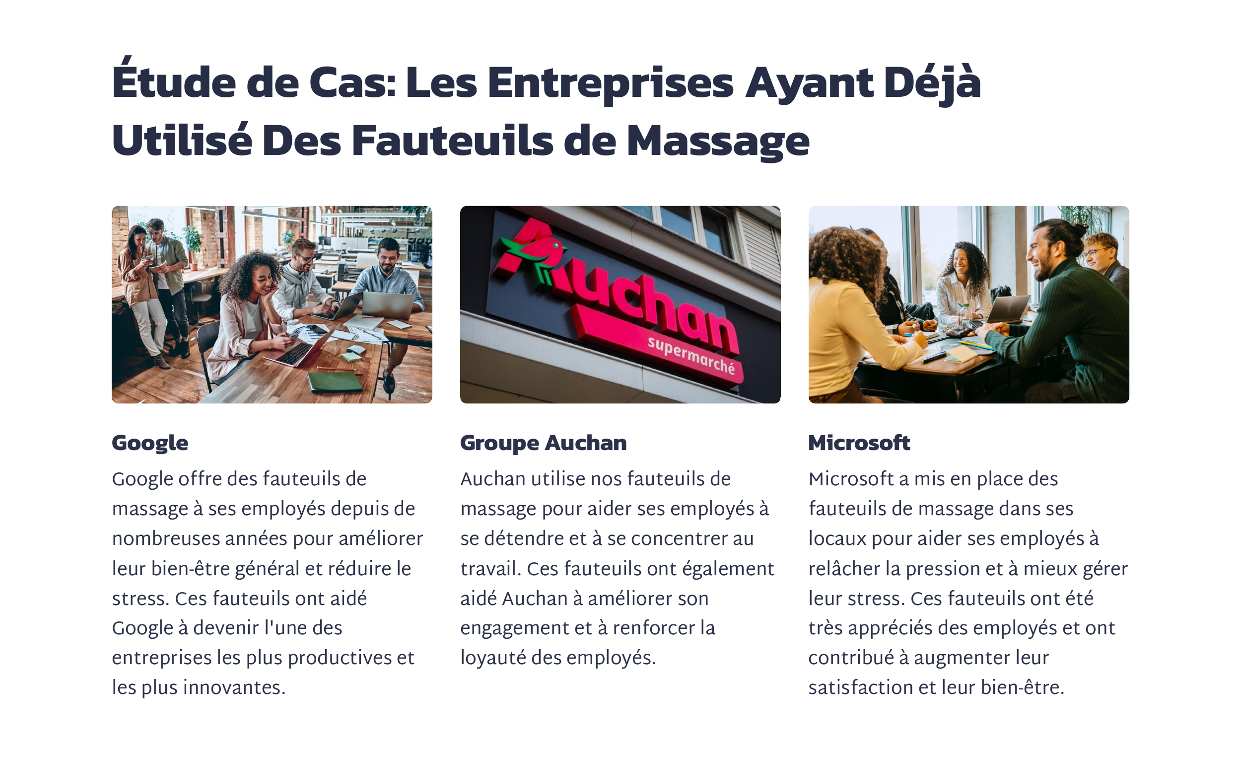 Étude de cas Google, Microsoft, Auchan